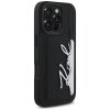 Etui Karl Lagerfeld HC Grained PU Cardslot Metal Signature do iPhone 16 Pro czarny